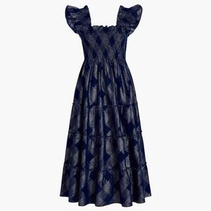Hill House Ellie Nap Dress - Navy Glitter Check